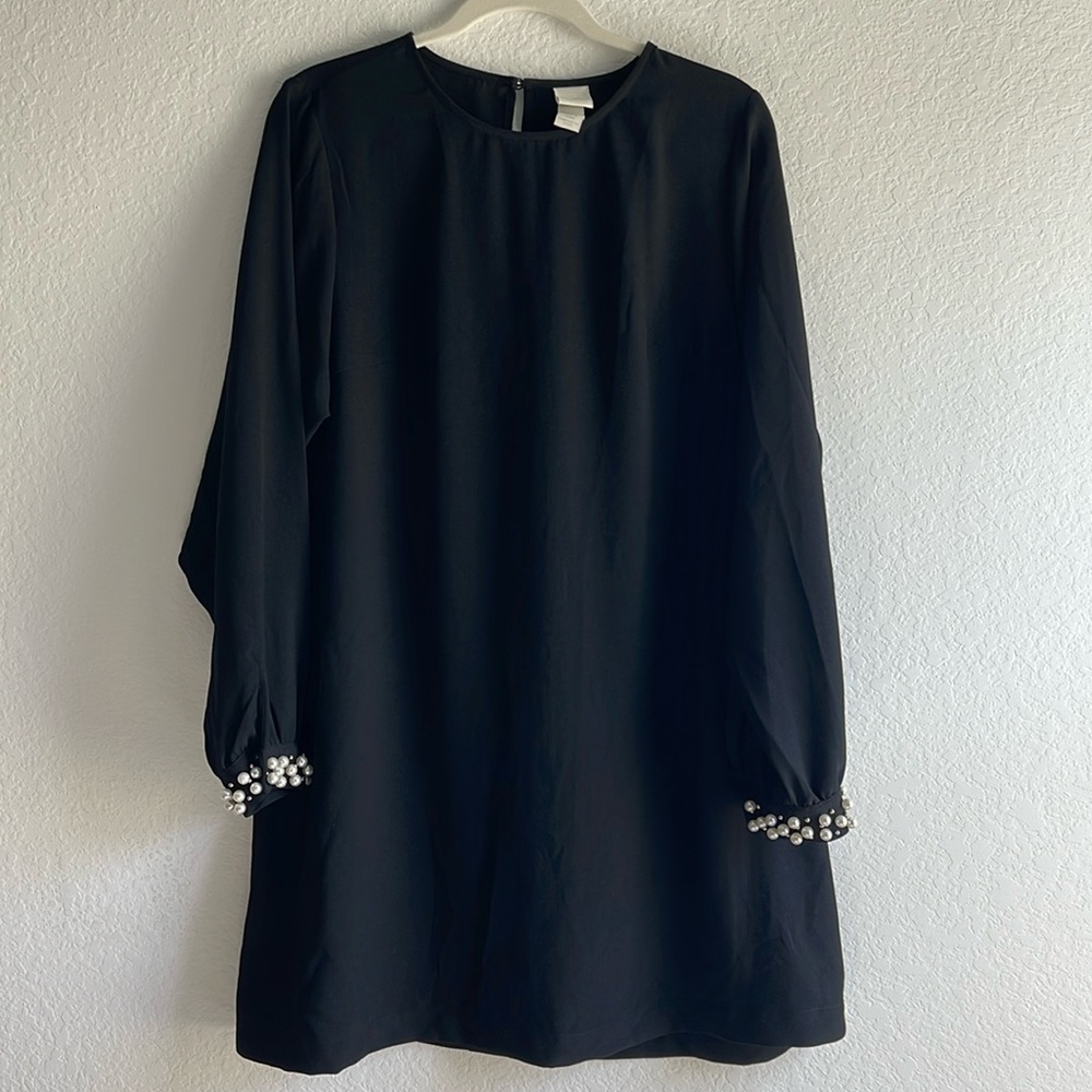 H&M Black dress with Pearl Details